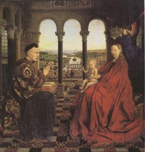 Jan Van Eyck The Virgin of Chancellor Rolin (mk05) France oil painting art